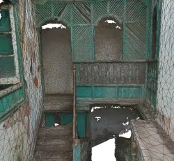 Old stairway in abandoned house - Lowpoly Low-poly  3D model