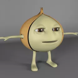 Onion  character  3D model