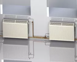 Panel radiator for central heating system. (type: 33k 600x800)