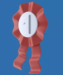 Ribbon or badge or medal or award 3D model