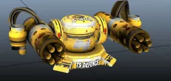 Rocket Turrets Low-poly  3D model