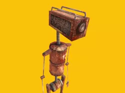 Rusty robot Low-poly  3D model