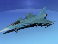 SAAB S39 Gripen Fighter V03 3D model