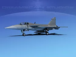 SAAB S39 Gripen Fighter V05 3D model