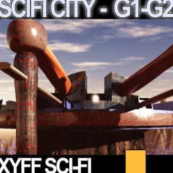 Sci Fi City Futuristic Architecture G1 G2 3D model