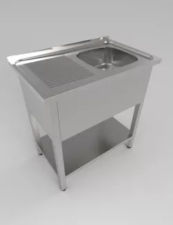 Single Kitchen Sink and Frame
