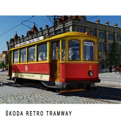 SKODA retro tramway Low-poly  3D model