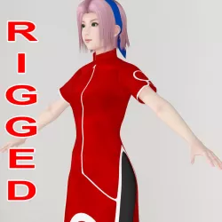 T pose rigged model of Sakura Haruno 3D model