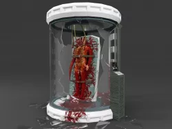 Thing creature in Lab room Low-poly  3D model