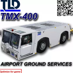 TLD TMX 400 Push-Back Aircraft Tractor Low-poly  3D model