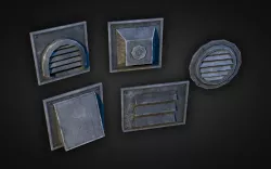 Wall Vents Low-poly  3D model