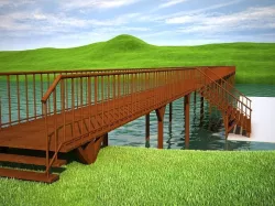 WOODEN BRIDGE 3D model