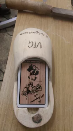 Wooden Shoe, Holzschuh, Cardholder, Wood Card Case