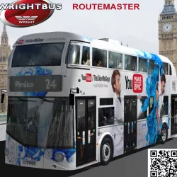 Wrightbus Routemaster YouTube liver Low-poly  3D model
