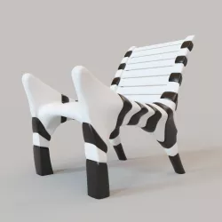 Zebra chair 3D model