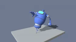 Blue Robot Walk (sneak)