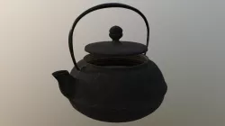 Cast iron teapot