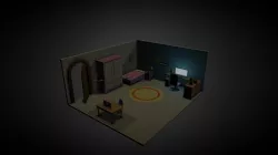 Cenário isométrico - Quarto Infantil