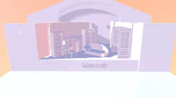 'Harvey' Dowd Mansion Library Theatrical Set Des