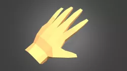 Low poly human hand