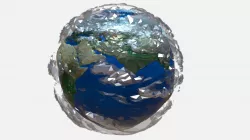 Low Polygon Art Planet Earth