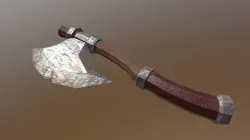 Old and Rusted Low Poly Axe (HD)
