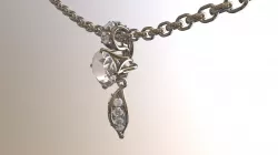 Roses are White Pendant
