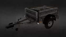 Small Trailer - Low Poly