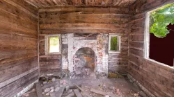 Abandoned cottage interior