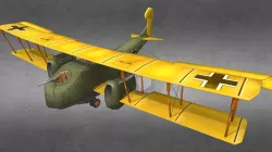 Gotha G IV stylized low-poly airplane