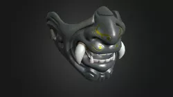 Half Face Samurai Mask