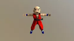 Krilin Toy 3D Model Dragon Ball