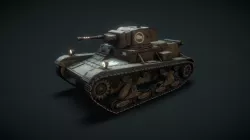 Low poly 7-TP 1939 polish light tank