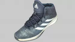 Worn old sneaker shoe low poly