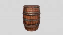 Worn Wooden Barrel
