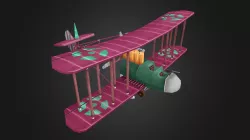 WW1 FE.2b Stylized plane