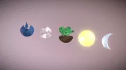 agua nubes tierra sol y luna