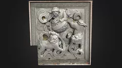 Carved Granite Panel (Kek Lok Si Temple, Penang)