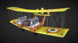 Low Polly Game Art "The Flying Circus"