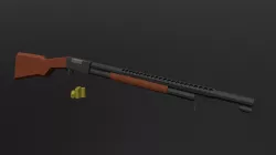 Low Poly Trench Gun