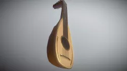 Lute Music Instrumen 3D Model