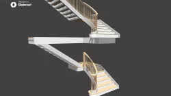 Ascending volute and wreaths