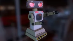 Cute (but evil) Retro Robot - View in VR