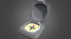 Low poly compass (3 pieces)