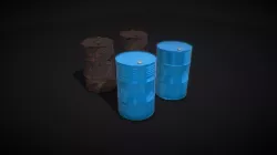 Metal Oil Barrels ( 2 Types + 2 Materials )