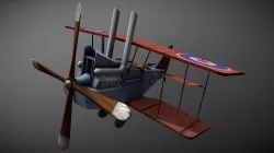 Stylised low-poly Airplane