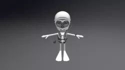 Cartoony Diver