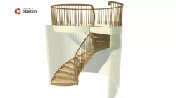 Curved Stair with Vertical Volute