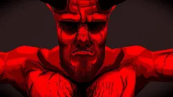 Demonic dude floating in T-pose
