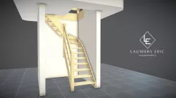Een open trap in standaard uitvoering